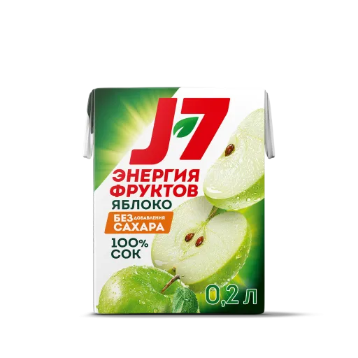 Сок J7 Яблочный 0